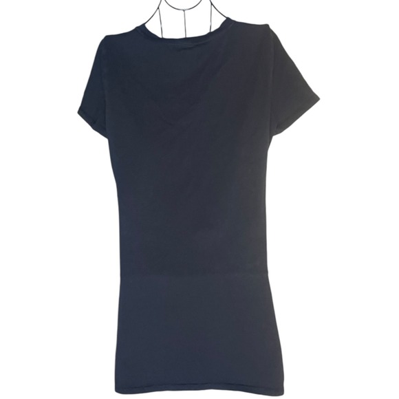 Tommy Hilfiger Navy Blue Logo T-Shirt Mini Dress Red White Side Stripe Small - Picture 3 of 5